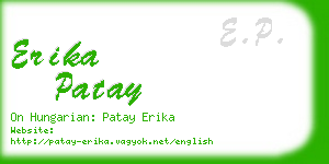 erika patay business card